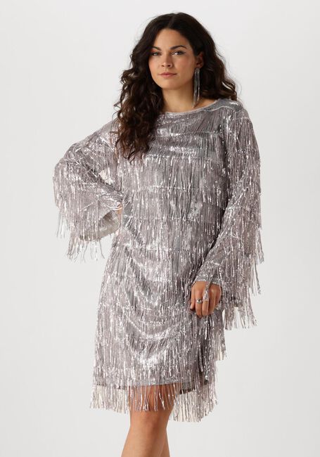 Silberne ANA ALCAZAR Minikleid PURE SEQUINS DRESS - large