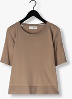 Braune SELECTED FEMME T-shirt SLFWILLE SS KNIT O-NECK