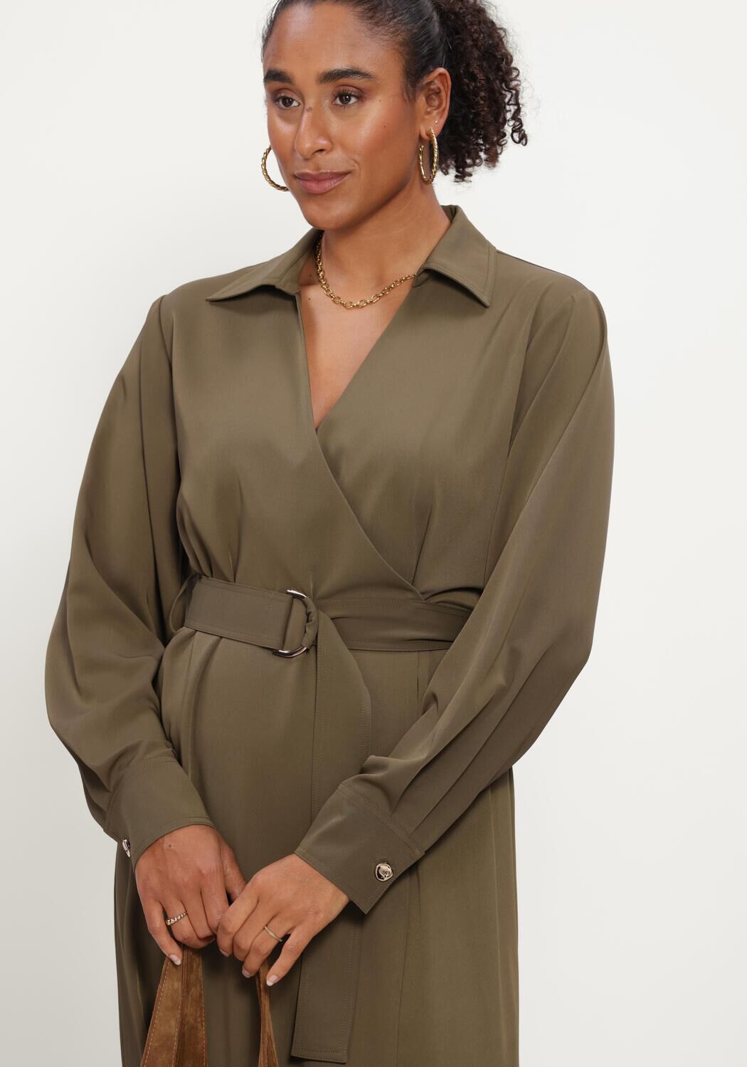 Gr&uuml;ne LINA LOCCHI Midikleid LL-BELINDA - large
