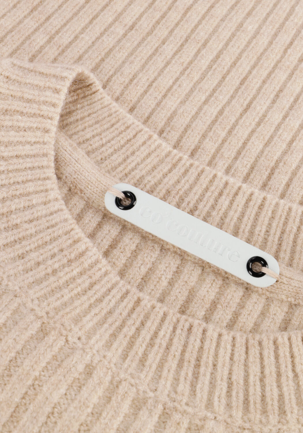 Ecru CO'COUTURE Pullover ROW BOX O-KNIT - large