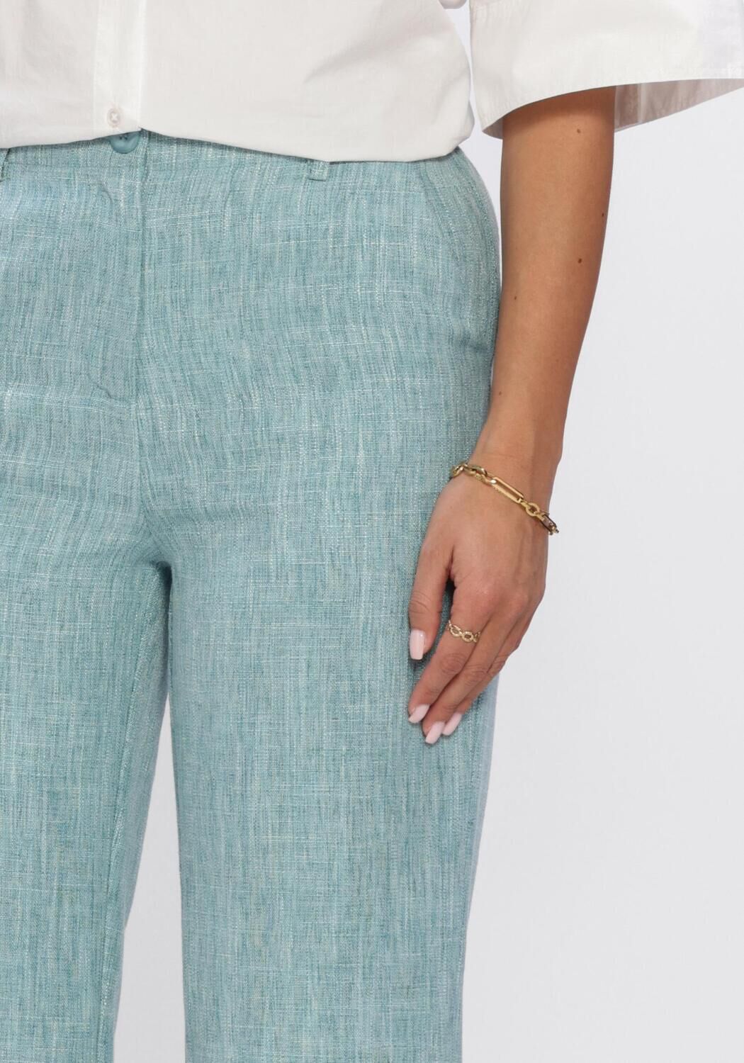 Gr&uuml;ne YDENCE Weite Hose PANTS LEONA - large