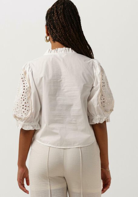 Weiße OBJECT Blusen OBJBRODERA S/S TOP - large