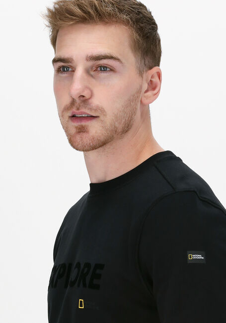 Schwarze NATIONAL GEOGRAPHIC Sweatshirt CREW NECK - large