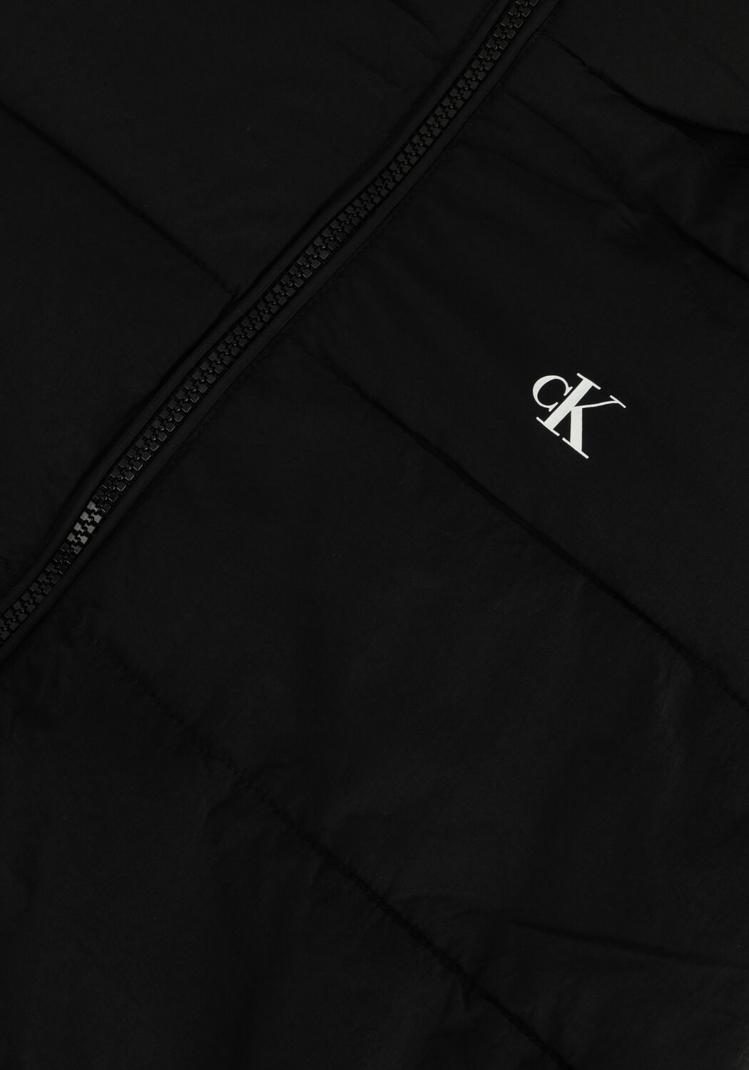 Schwarze CALVIN KLEIN Wattierte Jack LOGO HOOD LW PADDED COAT - large