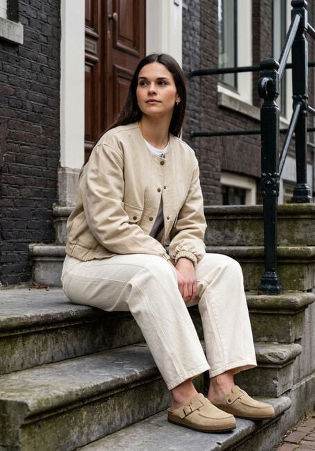 Beige BY-BAR Jack MAGGIE CANVAS JACKET - large
