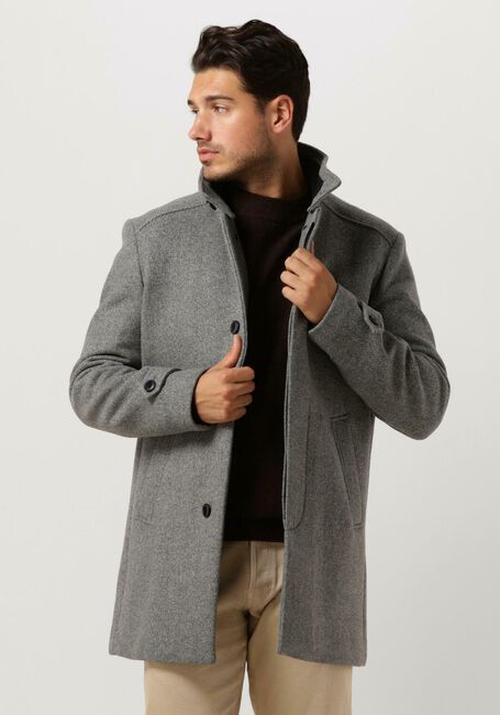 Graue SELECTED HOMME Mäntel SLHREUBEN WOOL COAT B NOOS - large