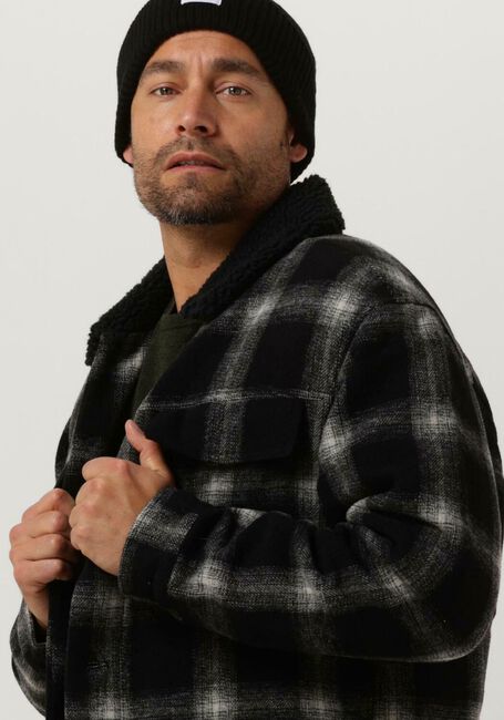 Schwarze CALVIN KLEIN Jack CHECK SHERPA TRUCKER JACKET - large