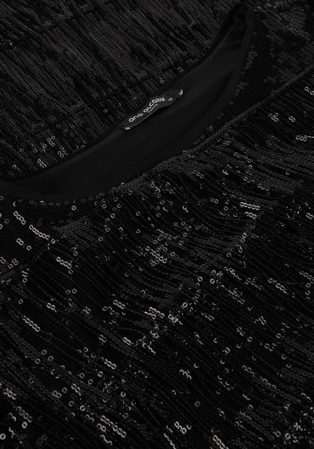 Schwarze ANA ALCAZAR Minikleid PURE SEQUINS DRESS - large