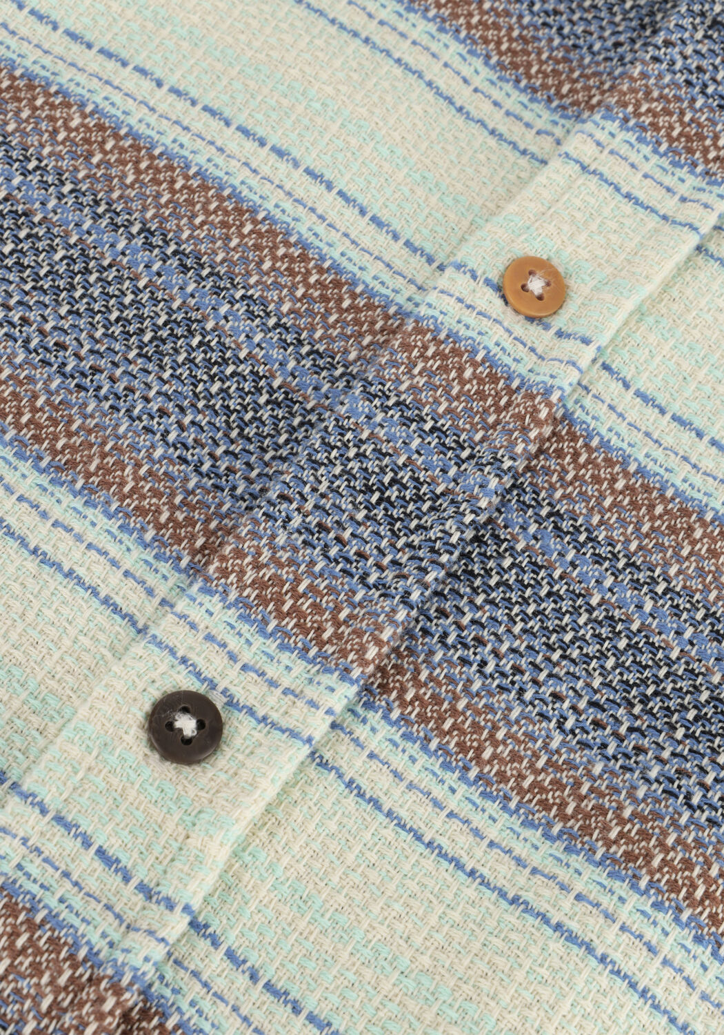 Blaue SCOTCH & SODA Overshirt REGULAR-FIT BASKET WEAVE GRADIENT STRIPE SHIRT - large