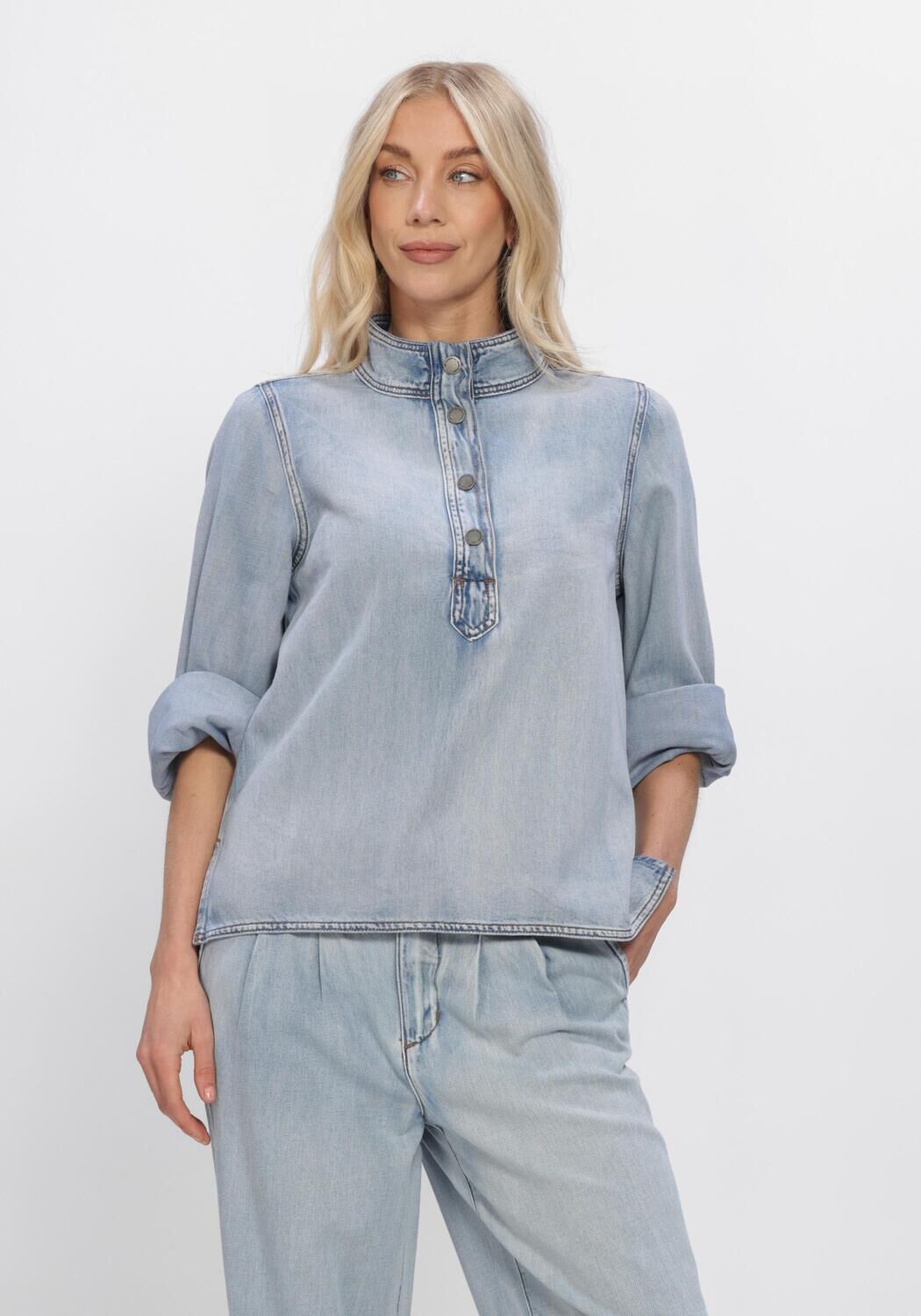 Blaue MY ESSENTIAL WARDROBE Blusen HILMAMW 171 BOXY BLOUSE - large
