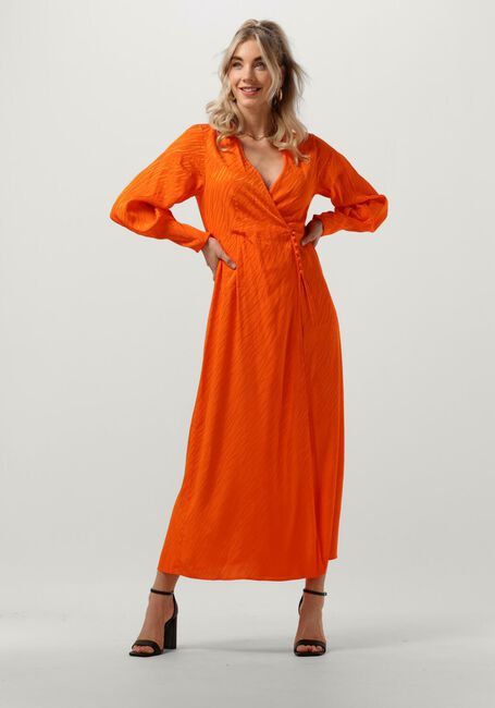 Orangene SELECTED FEMME Maxikleid SLFABIENNE SATIN ANKLE WRAP DRESS - large