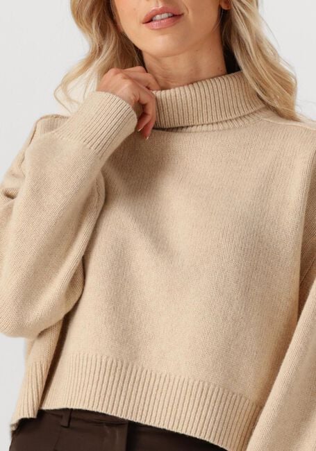 Beige VANESSA BRUNO Pullover BALLERINE PULL COL MONTANT - large