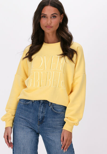 Gelbe COLOURFUL REBEL Sweatshirt LOVERS EMBRO DROPPED SHOULDER SWEAT - large