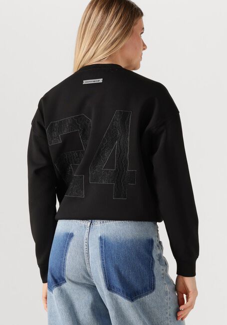 Schwarze HAUTE L'AMITIÉ Sweatshirt LACE APPLICATION SWEAT - large