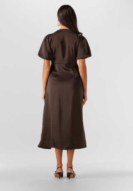 Braune NEO NOIR Midikleid ILLIANA HEAVY SATEEN DRESS - large