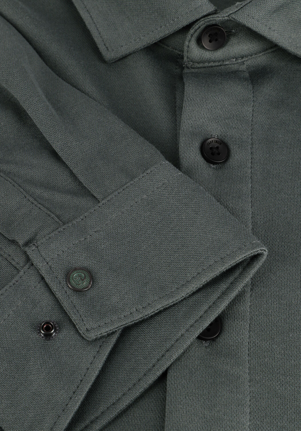 Gr&uuml;ne CAST IRON Casual-Oberhemd LONG SLEEVE SHIRT CF TEC TONE INTERLOCK JERSEY - large