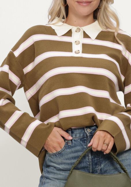 Gr&uuml;ne Y.A.S. Pullover YASISABELL LS POLO KNIT PULLOVER S - large