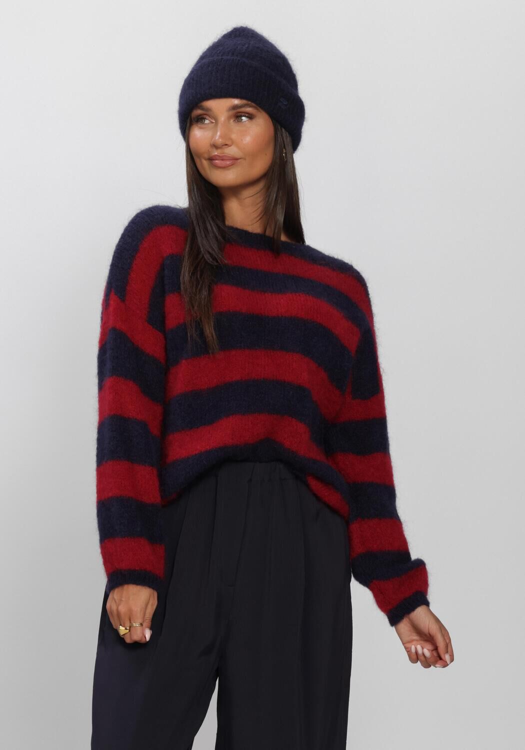 Bordeaux BY-BAR Pullover GIGI STRIPE PULLOVER - large