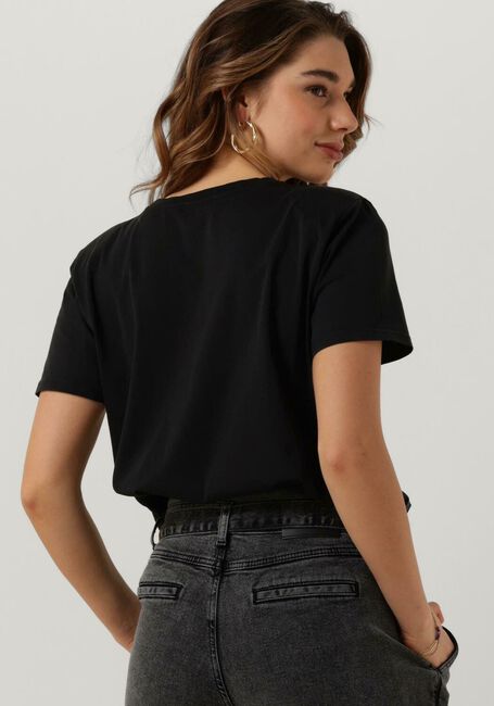 Schwarze ALIX THE LABEL T-shirt LADIES KNTTED COLLAGE T-SHRT - large
