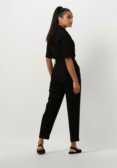 Schwarze VANILIA Jumpsuit WAFEL SHORTSLEEVE - large