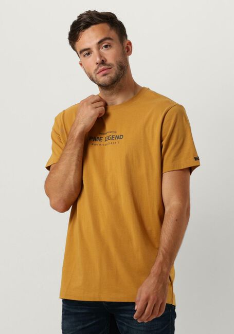 Braune PME LEGEND T-shirt SHORT SLEEVE R-NECK COTTON ELASTANE JERSEY - large