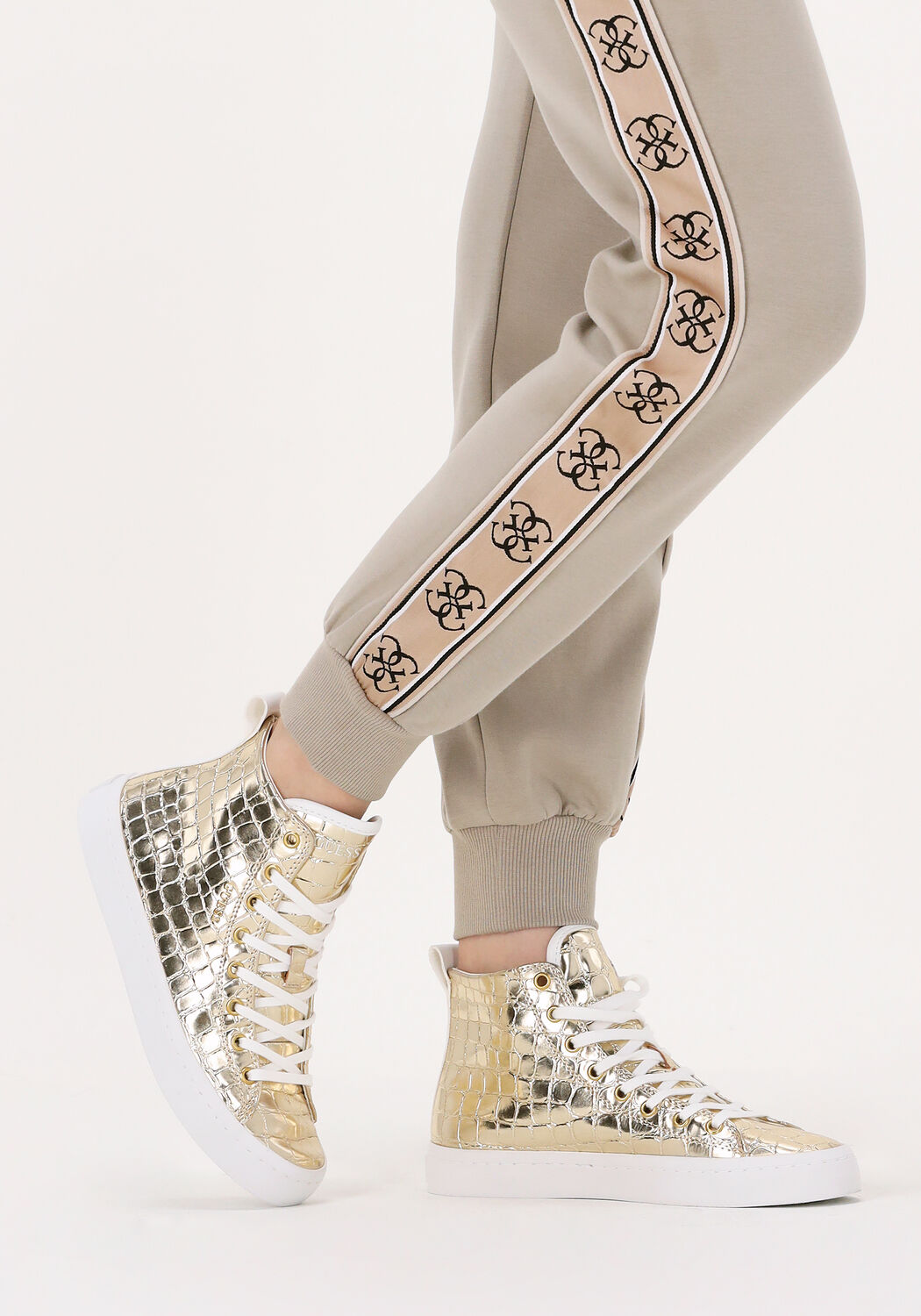 Goldfarbene GUESS Sneaker High ELGA - large