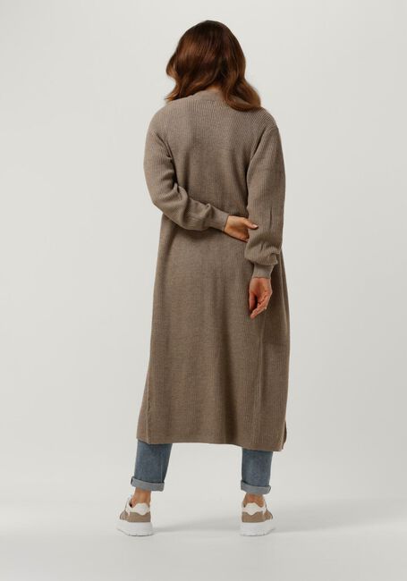 Braune OBJECT Strickjacke MALENA L/S KNIT LONG CARDIGAN - large