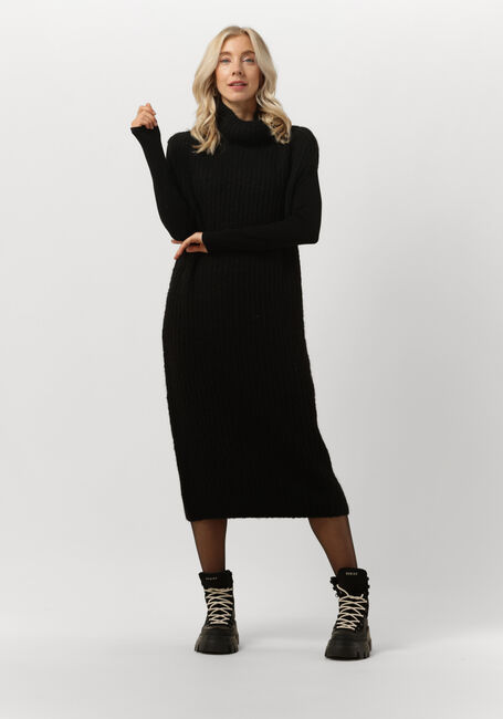 Schwarze 10DAYS Midikleid TURTLE NECK DRESS - large