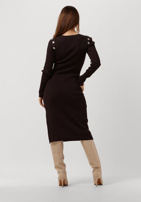 Braune NOTES DU NORD Midikleid FONDA KNITTED DRESS - large