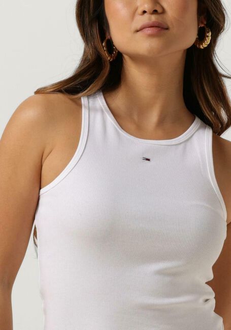 Weiße TOMMY JEANS Top TJW ESSENTIAL RIB TANK - large