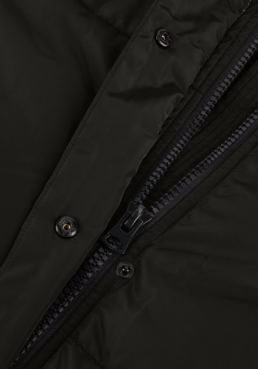 Schwarze NOTRE-V Wattierte Jack PUFFER COAT MIDI - large