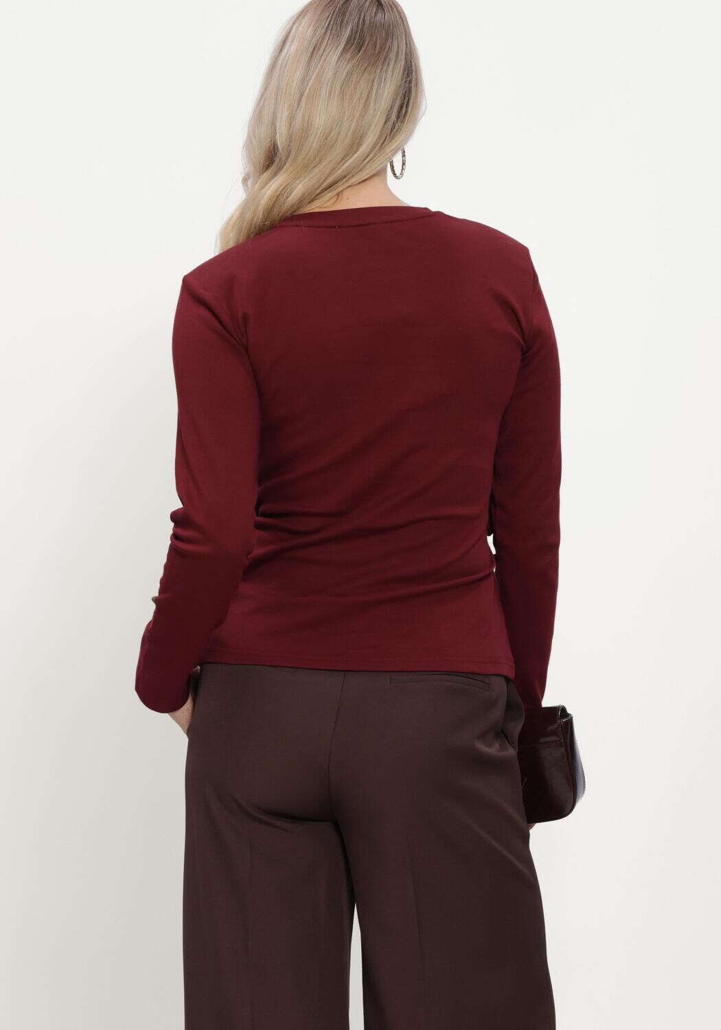 Rote CO'COUTURE Blusen ORIANECC LS PLEAT TIE TEE - large