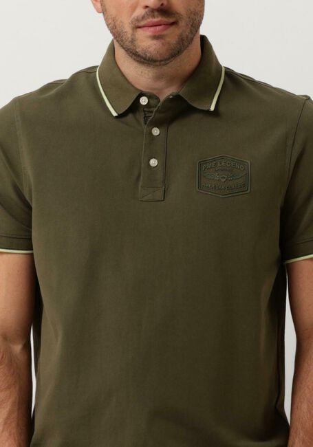 Grüne PME LEGEND Polo-Shirt SHORT SLEEVE POLO STRETCH PIQUE PACKAGE - large