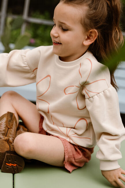 Ecru DAILY7 Sweatshirt OVERSIZED SWEATER FLOWER - large