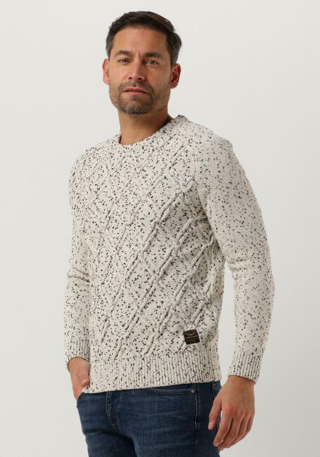 Nicht-gerade weiss PME LEGEND Pullover R-NECK CABLE KNIT - large
