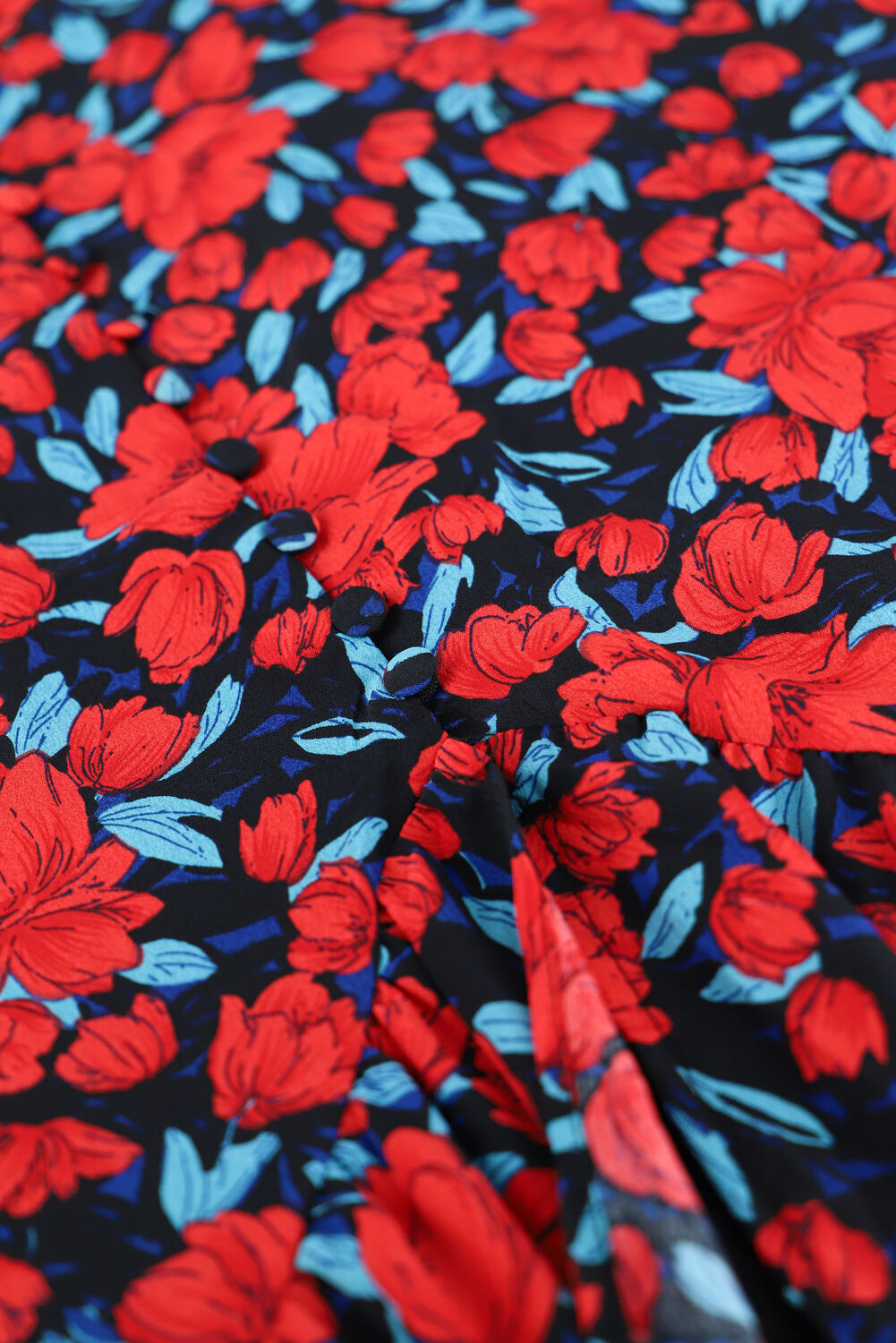 Mehrfarbige/Bunte COLOURFUL REBEL Midirock RIVE ROSES HIGH LOW SKIRT - large