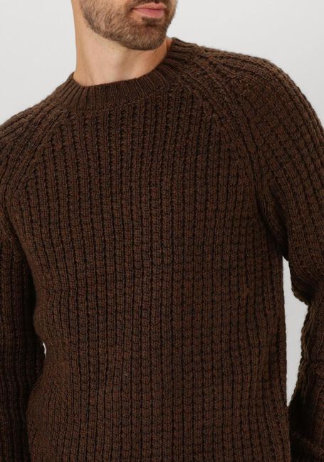 Braune ANERKJENDT Pullover AKSUNE STRUCTURE KNIT - large
