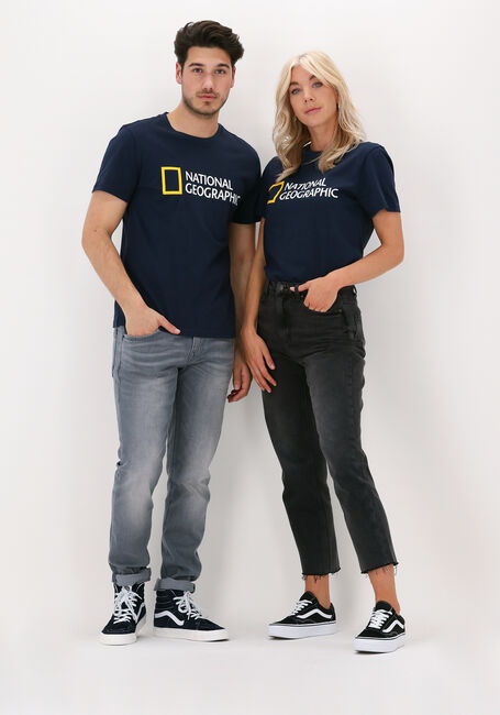 Dunkelblau NATIONAL GEOGRAPHIC T-shirt UNISEX T-SHIRT WITH BIG LOGO - large
