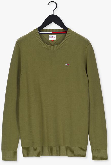Olive TOMMY JEANS Pullover TJM ESSENTIAL CREW NECK SWEATE - large
