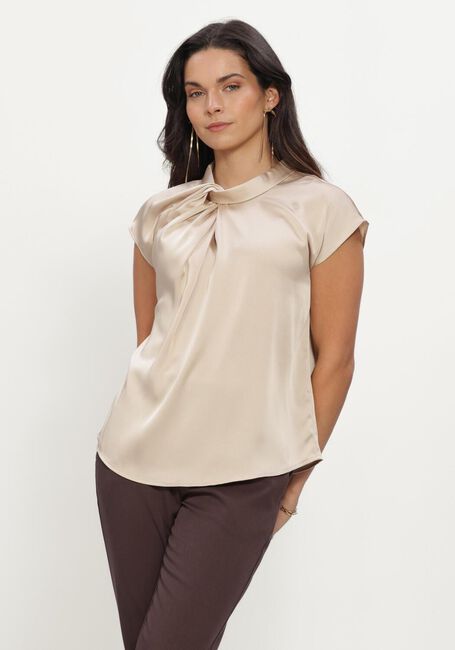 Beige NEO NOIR Blusen FLEUR DRAPY SATIN BLOUSE - large