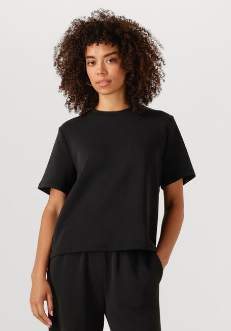 Schwarze SELECTED FEMME Top SLFTENNY SS BOXY O-NECK - large