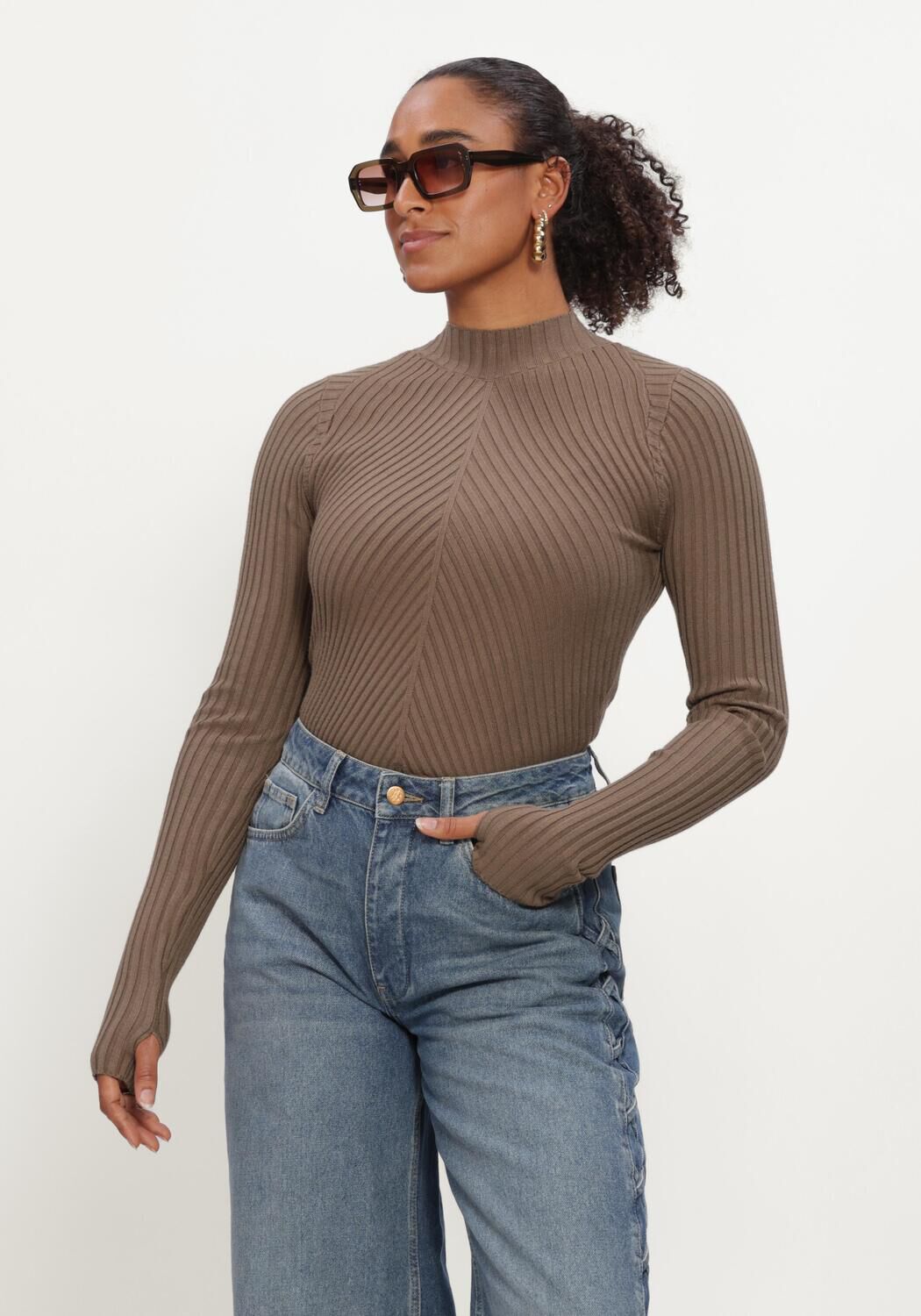 Braune IBANA Pullover & Cardigans KINZY - large