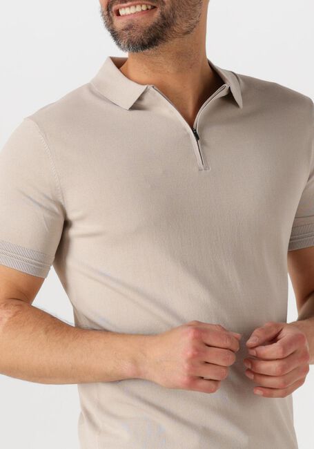 Beige GENTI Polo-Shirt POLO ZIP SS K2053-1260 - large