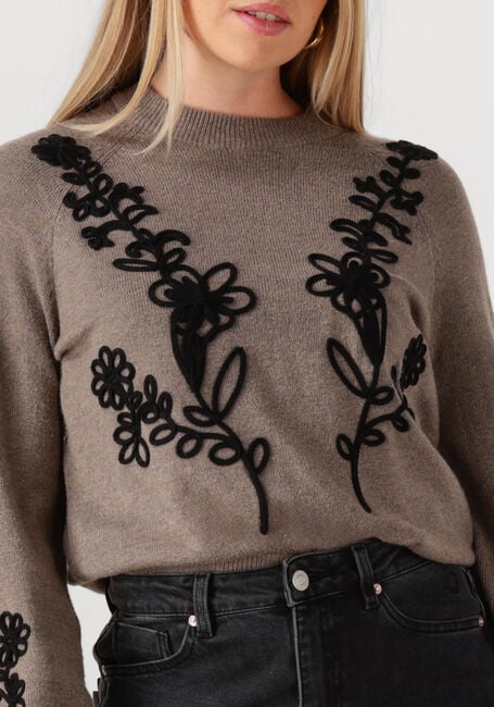 Taupe OBJECT Pullover OBJLANEY RUBIN LS PULLOVER NOOS - large