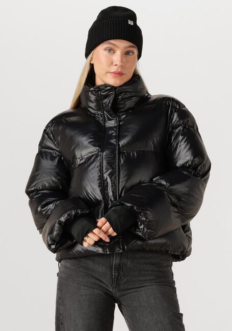 Schwarze NEO NOIR Wattierte Jack RHEA SHINY PUFFER JACKET - large