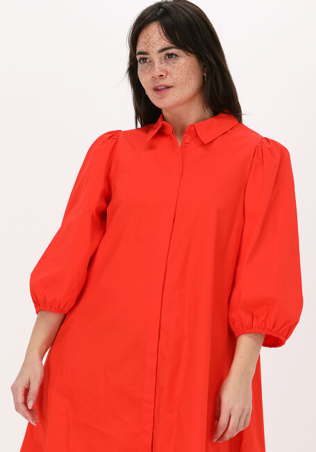 Rote MSCH COPENHAGEN Minikleid PETRONIA 3/4 SHIRT DRESS - large