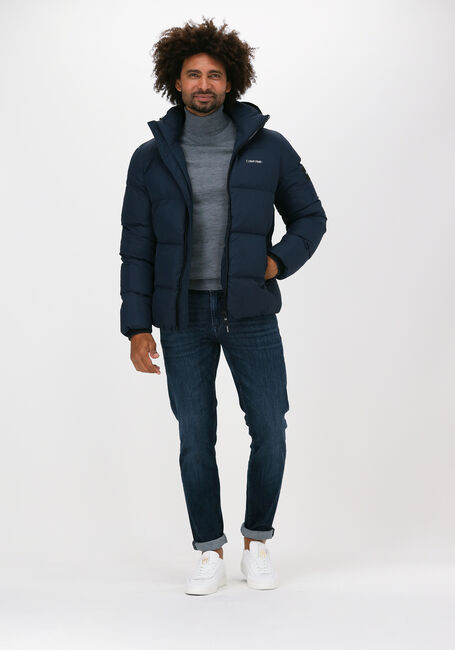 Graue CALVIN KLEIN Rollkragenpullover SUPERIOR WOOL TURTLE NK SWEATE - large