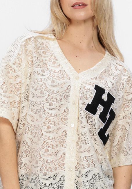 Beige HAUTE L'AMITI&Eacute; Top COURT LACE TEE - large
