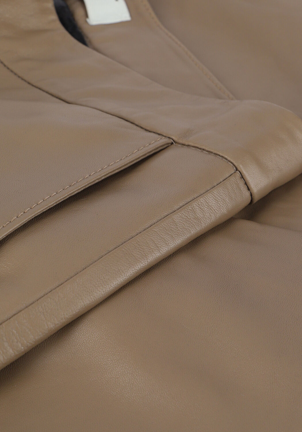 Taupe JUST FEMALE Hose ROXY LEATHER TROUSERS - large