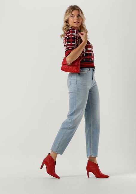 Rote VANILIA Pullover CHECKED SHORTSLEEVE - large